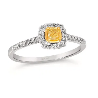 Le Vian Ladies Sunny Yellow Diamonds Rings Set In 14k Two Tone Gold In Metallic