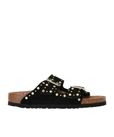 Birkenstock Classic Arizona Sandals With Studded Accents In Black