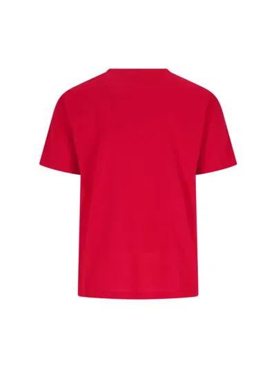 Valentino T-shirt With Chat De La Maison Print In Red