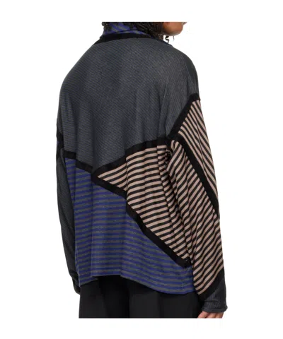 Kiko Kostadinov Raday Paneled Jersey Turtleneck Top In Multi