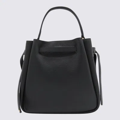 Tory Burch Small Romy Leather Shoulder Bag In Black