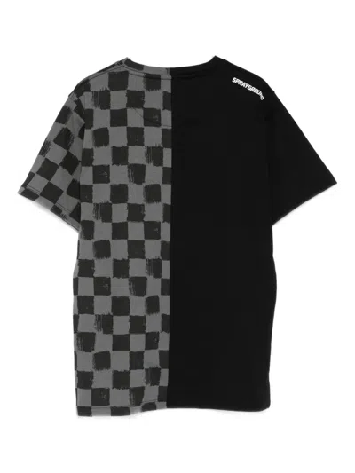 Sprayground Checkered Graphic T-shirt In Multi