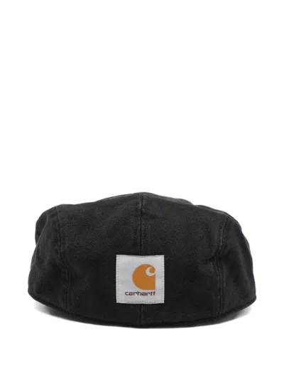 Carhartt Webster Logo-patch Baker Boy Hat In Black