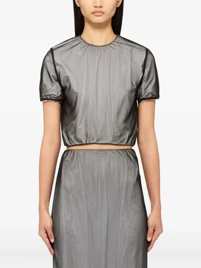 Msgm Short-sleeve T-shirt In Black