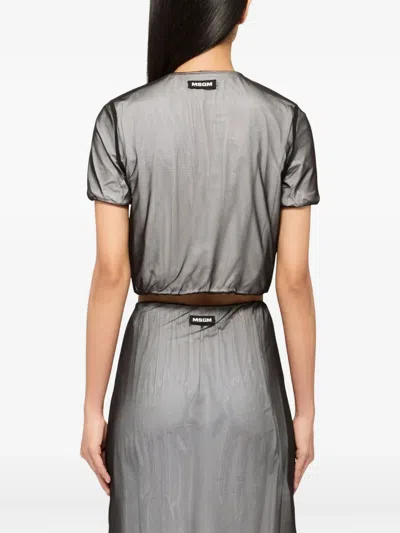 Msgm Short-sleeve T-shirt In Black