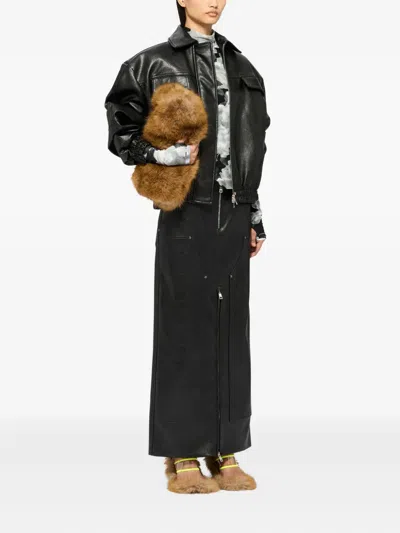 Msgm Floral-detail Top In Black