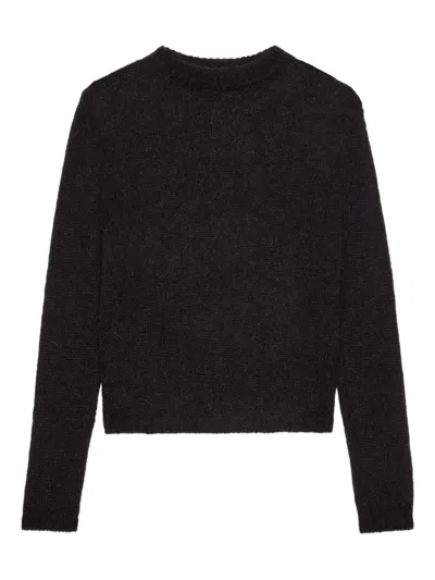 Msgm Round-neck Sweater In Black