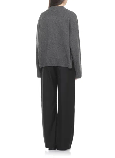 Loulou De Saison Kaia Lds Anthracite Grey Cashmere Cardigan In Gray