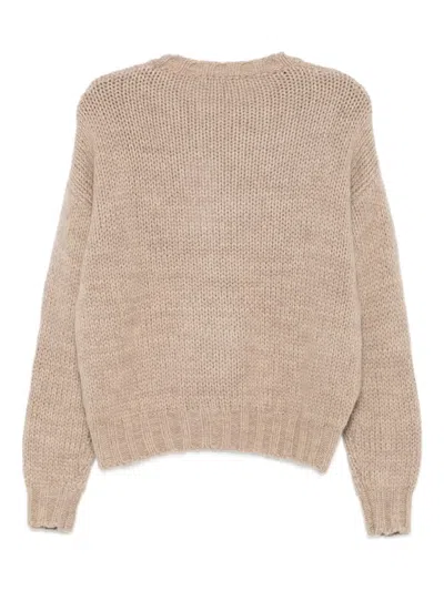 Liska Pullover Mit Zopfmuster In Brown