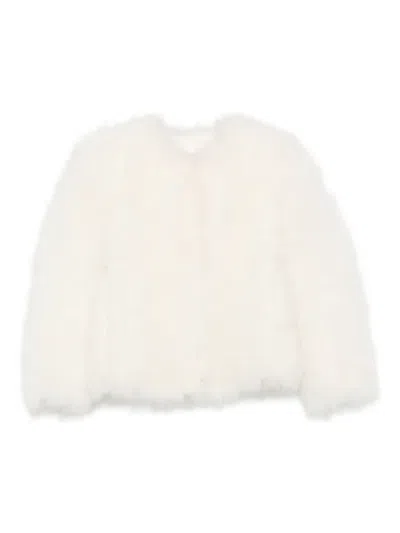 Liska Jacke Aus Ziegenfell In White