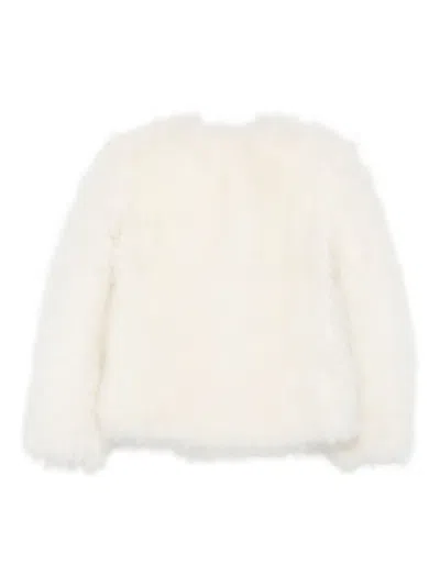 Liska Jacke Aus Ziegenfell In White