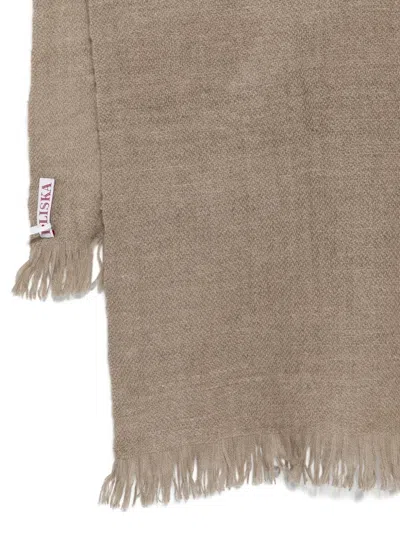 Liska Ausgefranster Schal In Brown