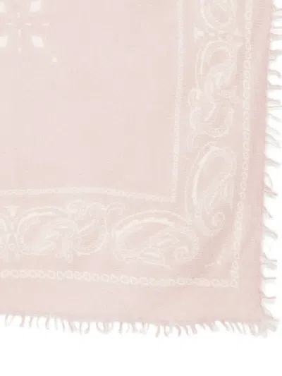 Liska Schal Mit Ausgefransten Kanten In Pink