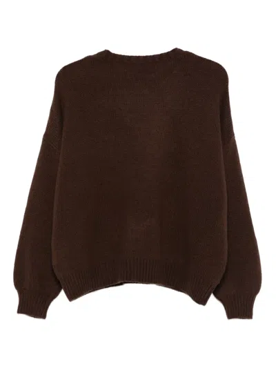 Liska Sandra Pullover Mit Rundem Ausschnitt In Brown