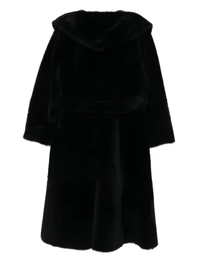 Liska Kapuzenmantel Mit Gürtel In Black