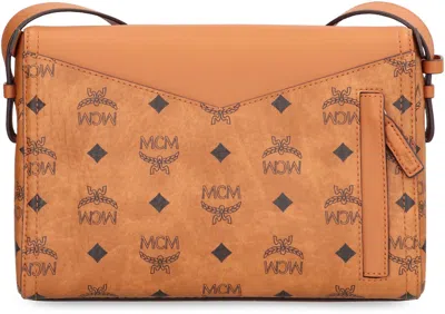 Mcm Crossbody Bag Diamant 3d In Mixed Leather Visetos In Brown