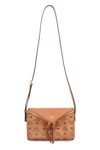 Mcm Crossbody Bag Diamant 3d In Mixed Leather Visetos In Brown
