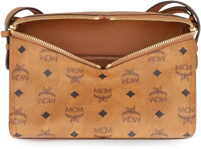 Mcm Crossbody Bag Diamant 3d In Mixed Leather Visetos In Brown