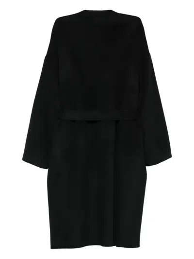 Liska Mantel Mit Gürtel In Black