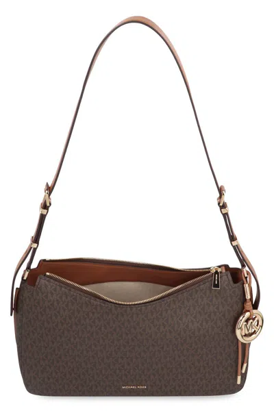 Michael Kors Medium Nolita Shoulder Bag With Logo In Brown