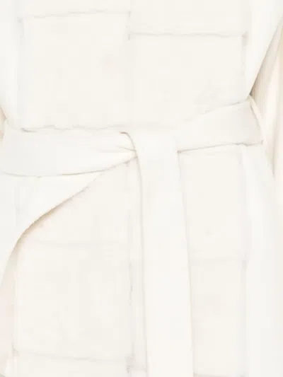 Liska Mantel Mit Gürtel In White