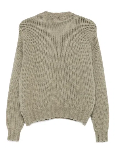 Liska Gerippter Strickpullover In Green