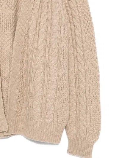 Liska Cardigan Mit Zopfmuster In Brown