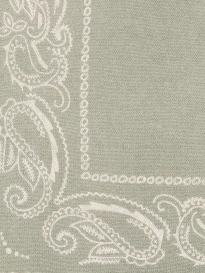 Liska Ausgefranster Schal Mit Paisley-print In Green