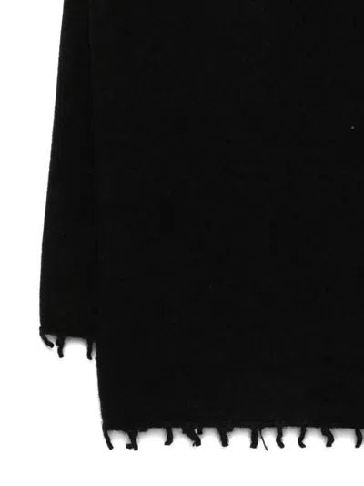 Liska Kaschmirschal Mit Ausgefransten Kanten In Black