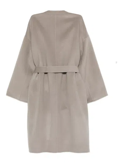 Liska Mantel Aus Kaschmir Mit Gürtel In Gray