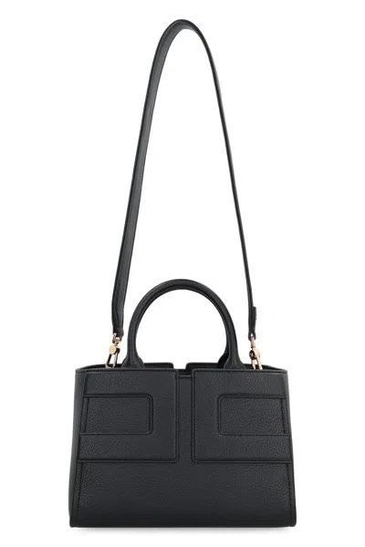 Elisabetta Franchi Medium Tote Bag With Logo In Black