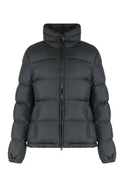 Moncler Short Down Jacket Dourbe In Blue