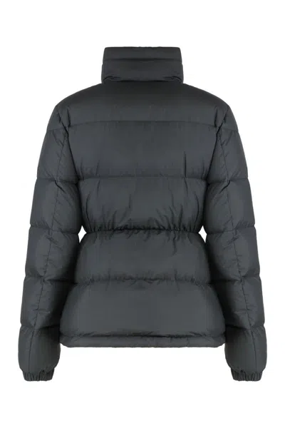 Moncler Short Down Jacket Dourbe In Blue