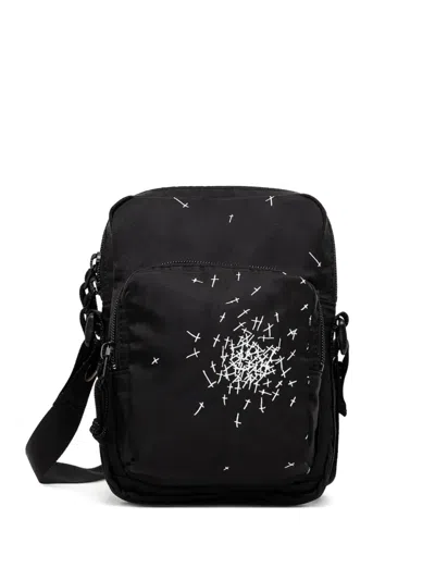 Undercover Small Graphic Buckle Messenger Bag In Black