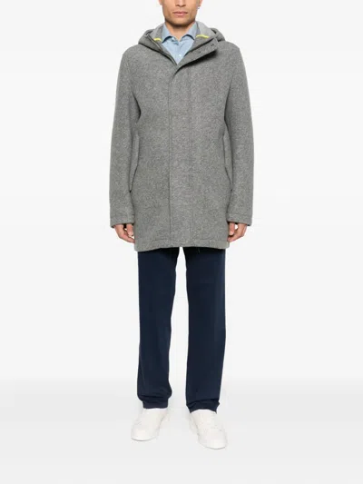 Manuel Ritz Mantel Mit Kapuze In Gray