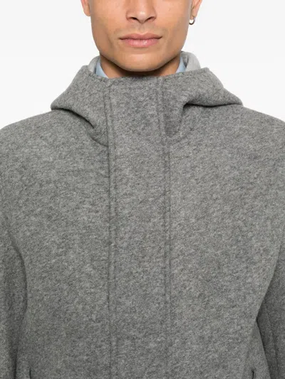 Manuel Ritz Mantel Mit Kapuze In Gray