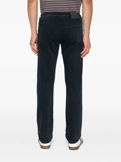 Jacob Cohen Straight Leg Denim Trousers Featuring Pockets In Blue