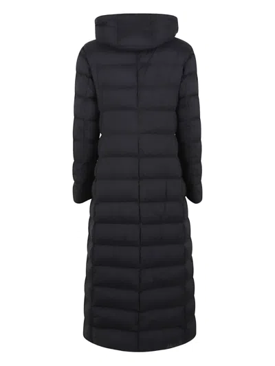 Herno Long Hooded Quilted Padded Outerwear In Black