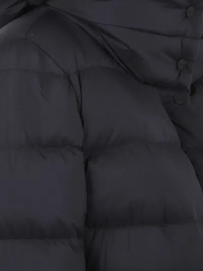 Herno Long Hooded Quilted Padded Outerwear In Black