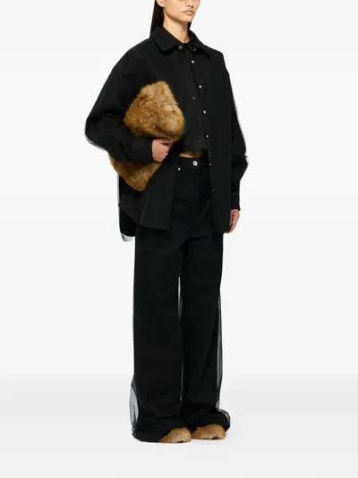 Msgm Long-sleeve Shirt In Black