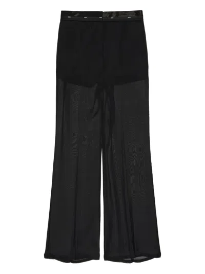 Msgm Logo-detail Trousers In Black