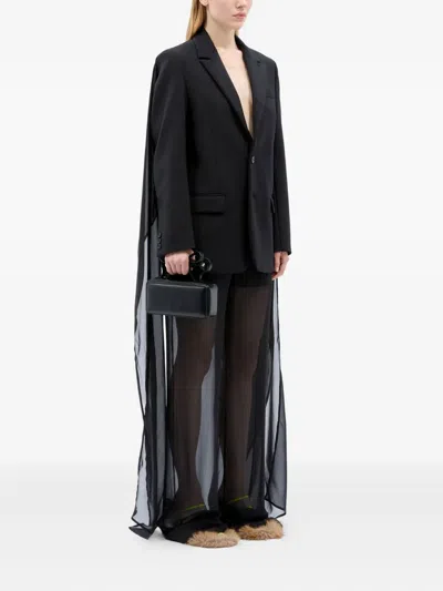 Msgm Logo-detail Trousers In Black