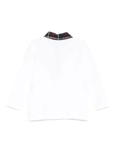 Patachou Poloshirt Mit Kariertem Kragen In White