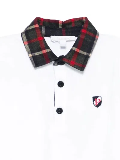 Patachou Poloshirt Mit Kariertem Kragen In White