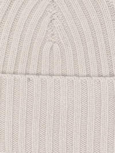 Liska Gerippte Kaschmirbeanie In Neutral
