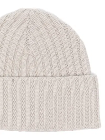 Liska Gerippte Kaschmirbeanie In Neutral