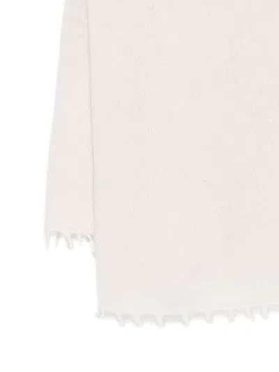 Liska Kaschmirschal Mit Ausgefransten Kanten In White