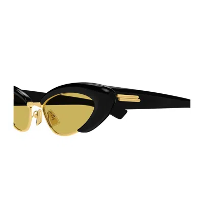 Bottega Veneta Bv1387s Linea Ribbon Sunglasses In Black