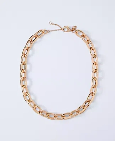 Ann Taylor Chunky Chain Link Necklace In Gold