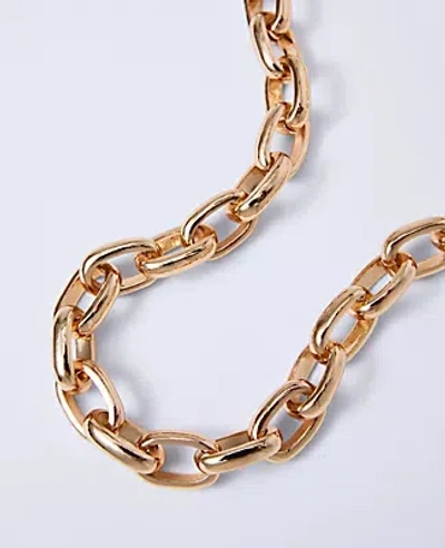 Ann Taylor Chunky Chain Link Necklace In Gold